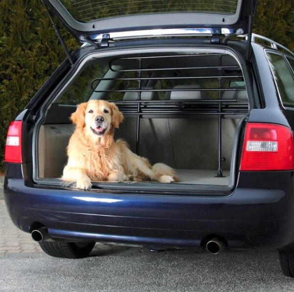 Car Guard for dogs 85-140cm adjustable aluminum pet barrier for car boot safety by Keans Claremorris