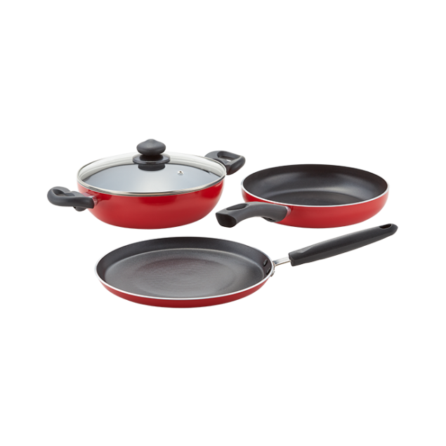 Judge 3 Piece Cookware Set - Red