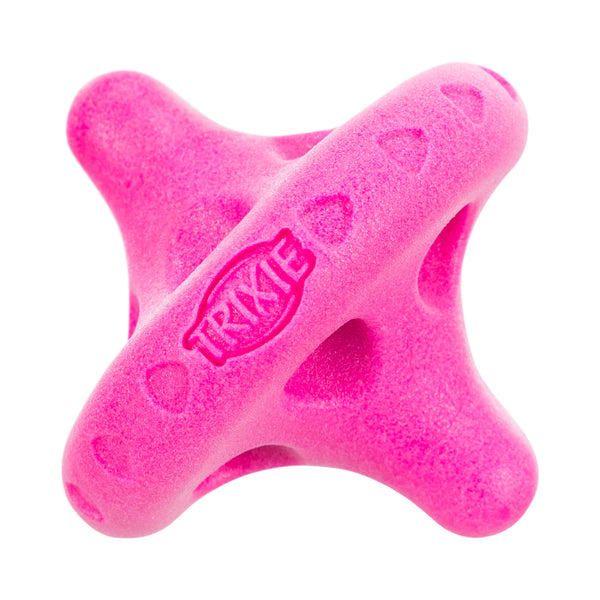 Aqua Toy Tumbler 8cm for dogs, floatable TPR fetch toy in bright colors, visible on water – Keans Claremorris.