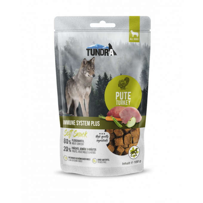 Tundra Dog Treats Turkey 100g – 80% meat, grain-free, immune support, natural antioxidants, healthy dog snacks | Keans