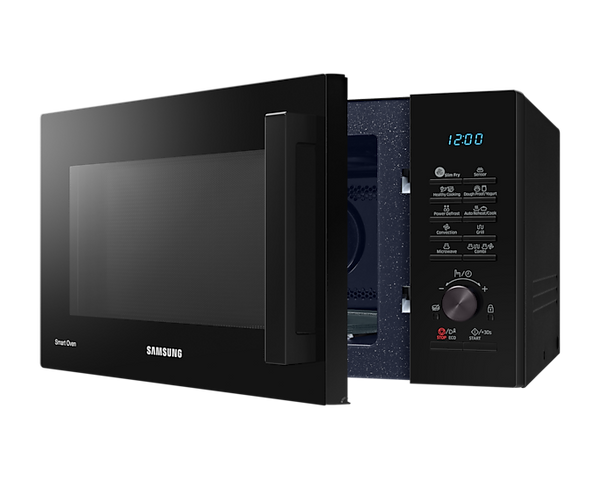 Samsung 28L Air Fry Microwave Oven with convection, grill, and air fry functions – available at Keans Claremorris.