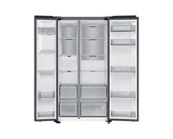 Samsung Plumbed Series 8 SBS American Fridge Freezer | Black