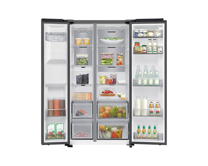 Samsung Plumbed Series 8 SBS American Fridge Freezer | Black - Image 2