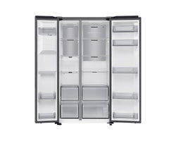 Samsung Plumbed Series 8 SBS American Fridge Freezer | Silver