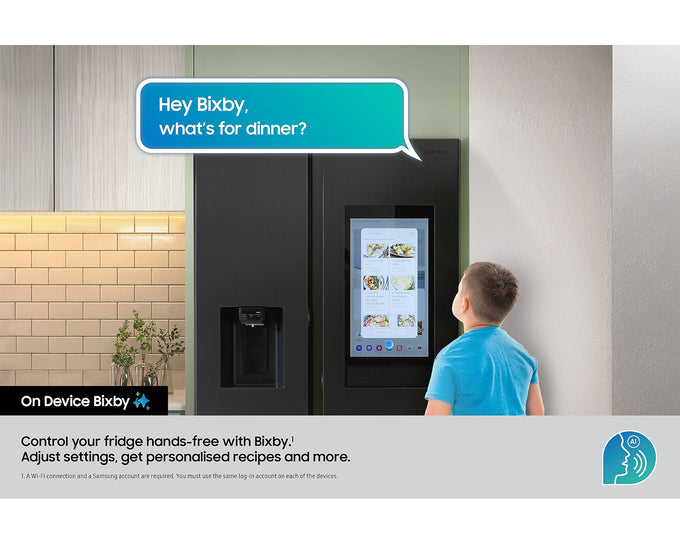 Samsung Smart SBS Family Hub American Fridge Freezer | Black - Image 8