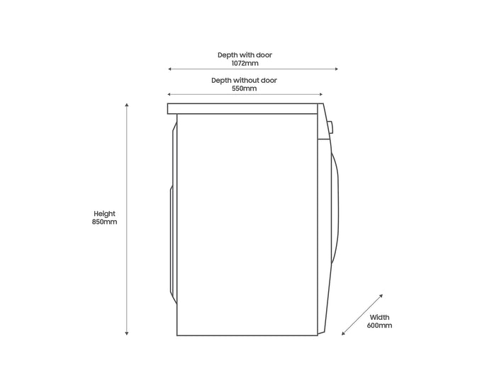 Samsung Series 5 AI Energy 8kg 1400 Spin Washing Machine - Black - Image 4
