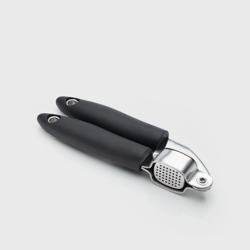 Professional Soft Grip Garlic Press with ergonomic handle for easy crushing – available at Keans Claremorris.