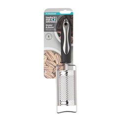 Professional Soft Grip Grater & Zester with ergonomic handle for easy zesting and grating – available at Keans Claremorris.