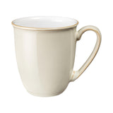 Denby Linen Coffee Mug, handcrafted stoneware, 330ml, oatmeal tone, durable, microwave safe, available at Keans Claremorris.