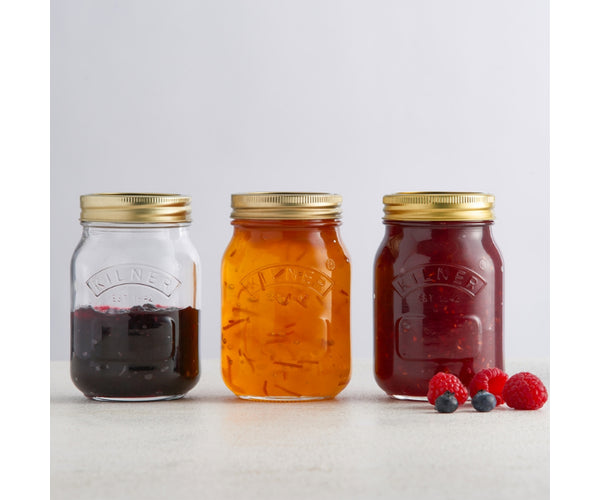 Preserve Jar 0.5 Litre clear glass with airtight lid, ideal for jams and pickles – available at Keans Claremorris
