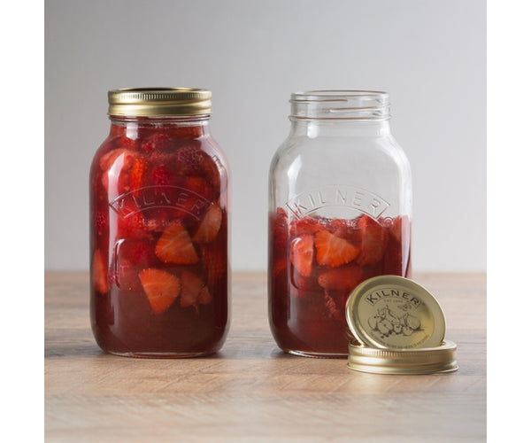 Preserve Jar 1 Litre clear glass airtight lid for food storage - Keans Claremorris
