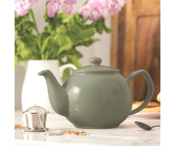 Sage Green 6 Cup Stoneware Teapot with Non-Drip Spout, 1100ml Capacity, Dishwasher Safe – Price & Kensington at Keans