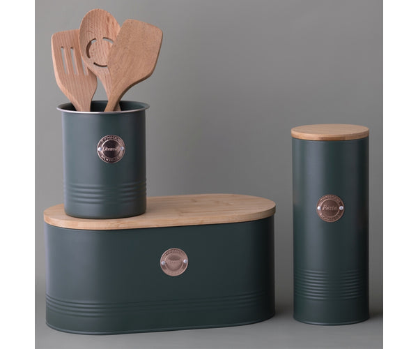 Living Green Bread Bin with airtight lid, eco-friendly design – available at Keans Claremorris store.