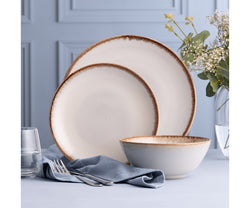 Reactive Cream 12 Piece Dinnerset