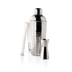 Taproom 3 Piece Cocktail Set Hammered S/S