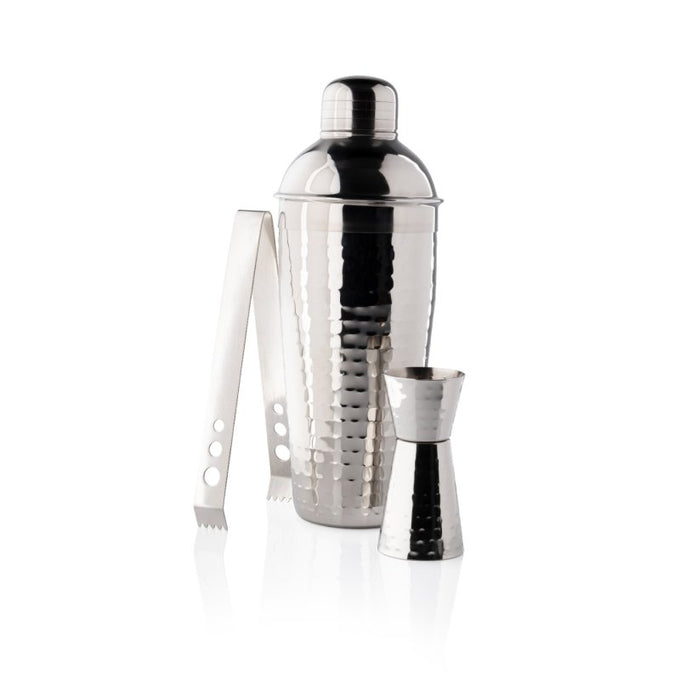 Taproom 3 Piece Cocktail Set Hammered S/S - Image 1