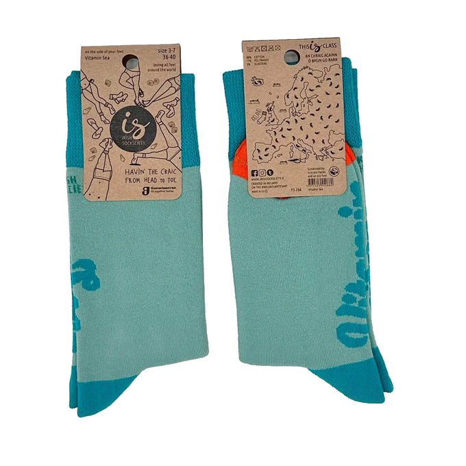 Vitamin Sea Fluffy 3-7 Irish Humour Socks - Image 2