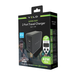 Veld Super-Fast 2 Port Travel Charger
