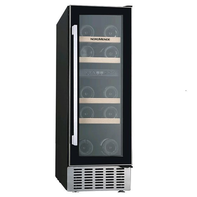 Nordmende 30cm Dual Zone Wine Cooler WC17IX, 17 bottles, compressor cooling, touchpad control, reversible door – Keans