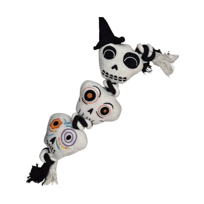 Halloween - rope dog toy - spooky skull - Image 1