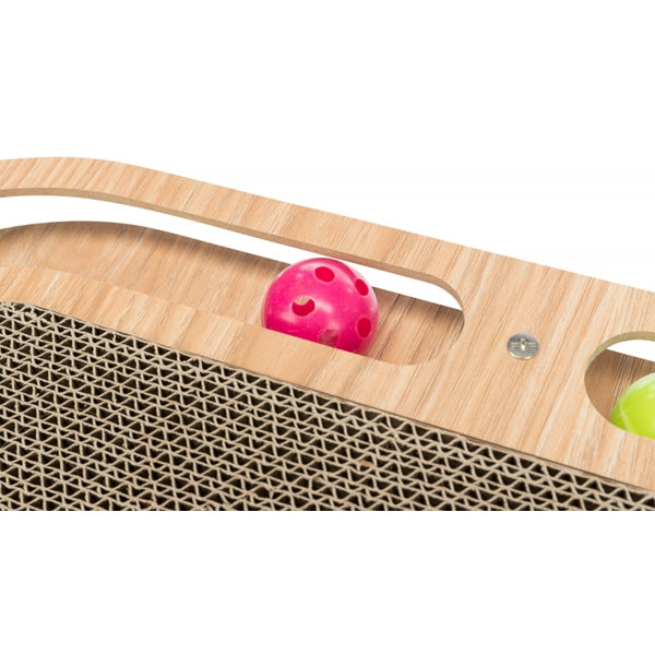 Scratching cardboard with durable wooden frame for cats - Keans Claremorris pet accessory