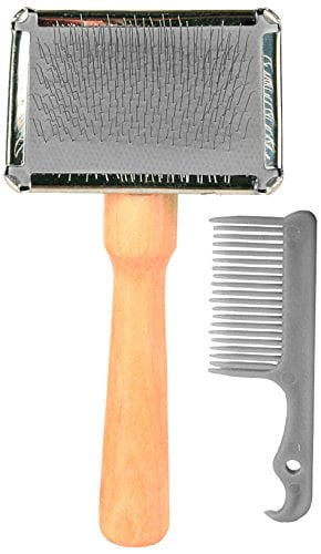 Soft Brush 6x13cm with wooden handle and extra soft wire bristles for small pets' coats – Keans Claremorris