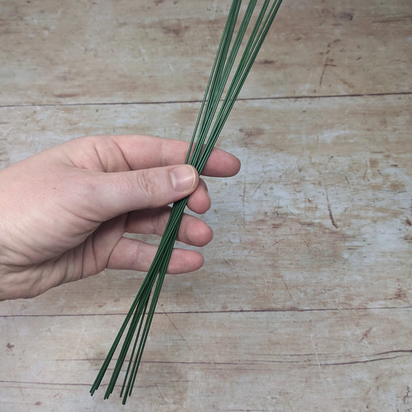 Stub Florist Wires 18gx12" Green Bundles of 10