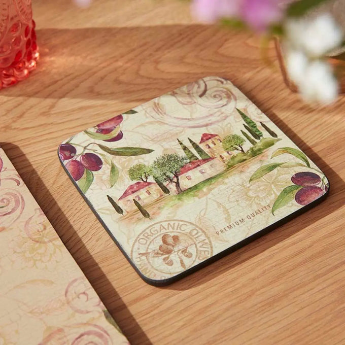 Olive Orchard Coasters - Set of 6 - Image 5