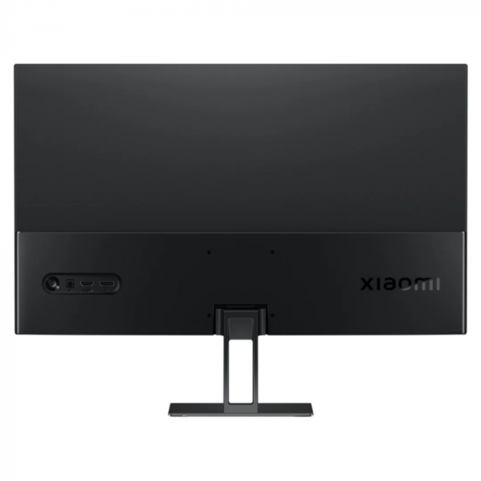Back view of Xiaomi A24i 24" FHD monitor in black, showing ports and stand design.
