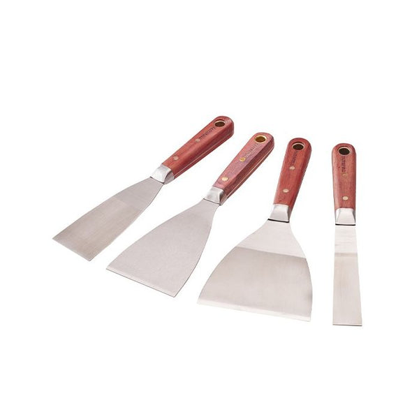 4 Piece Professional Stripping & Filling Set with rust-resistant stainless steel blades, metal-reinforced handles – Keans