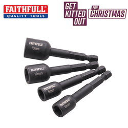 Faithfull 4 Piece Impact Nut Driver Set | XMS25NUTD4