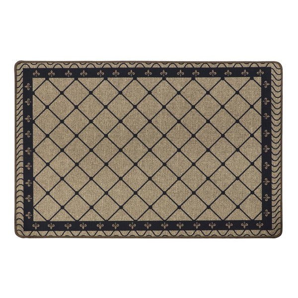JVL Elegance Mat 50x75cm, linen effect, durable, rubber backing, machine washable, indoor use – Keans Claremorris.
