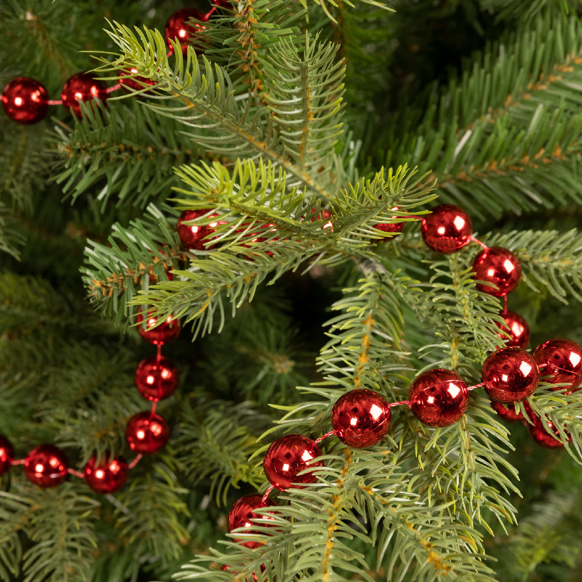 Bead Garland Red XXL 20mm beads, 270cm length – festive decoration from Keans Claremorris store