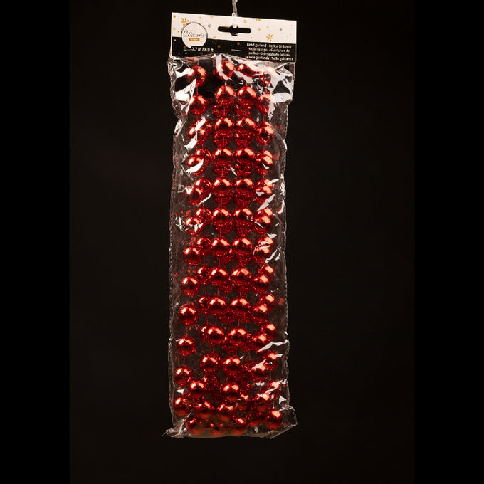 Bead Garland Red XXL 20mm beads, 270cm length, decorative string for home or event, Keans Claremorris.
