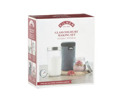 Kilner Yoghurt Making Set with glass jars, thermometer, insulating pouch, and recipe booklet – fresh homemade yoghurt |