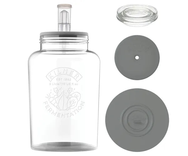 Kilner 5L Fermentation Set with airlock, glass weight, silicone lid for homemade sauerkraut & pickles – Keans Claremorris