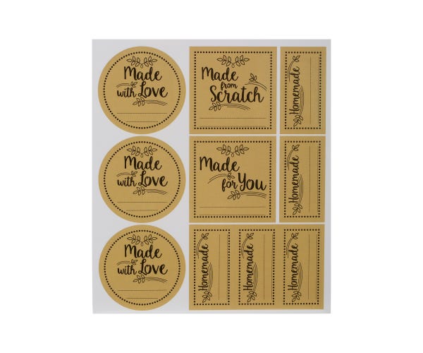 Kilner Gifting Label Set with 30 self-adhesive labels for jars and bottles, perfect for organizing and gifting - Keans