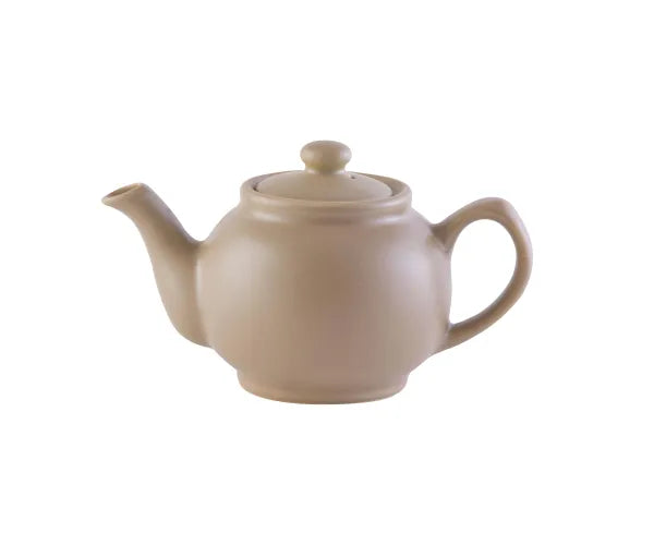Matt Taupe 6 Cup Stoneware Teapot with Non-Drip Spout, Ergonomic Handle, Dishwasher Safe – Keans Claremorris