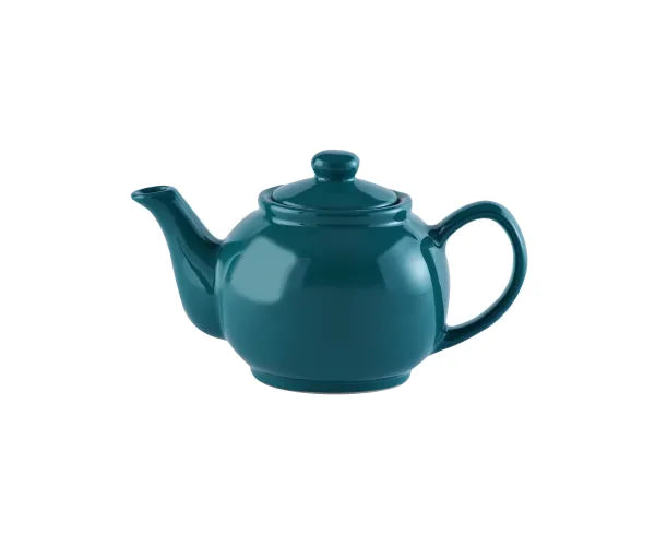Teal 2 Cup Stoneware Teapot with Stainless Steel Filter, 450ml, Non-Drip Spout, Dishwasher Safe – Keans Claremorris