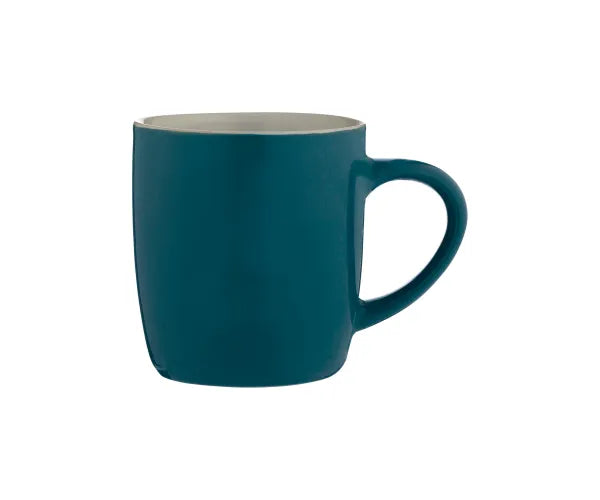 Price & Kensington teal stoneware mug 33cl with cream interior, microwave and dishwasher safe – Keans Claremorris.