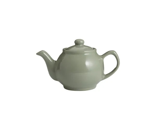 Sage Green 2 Cup Stoneware Teapot with Stainless Steel Filter, 450ml, Non-Drip Spout – Keans Claremorris