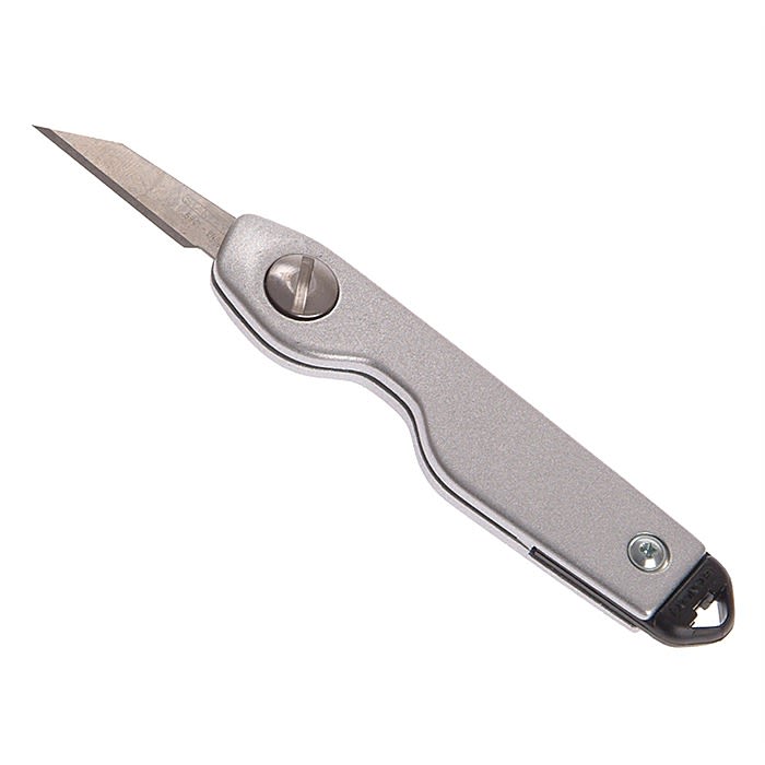 Stanley Folding Pocket Knife with epoxy-coated metal body, spring lock, 2 blades, spare blade in handle - Keans Claremorris