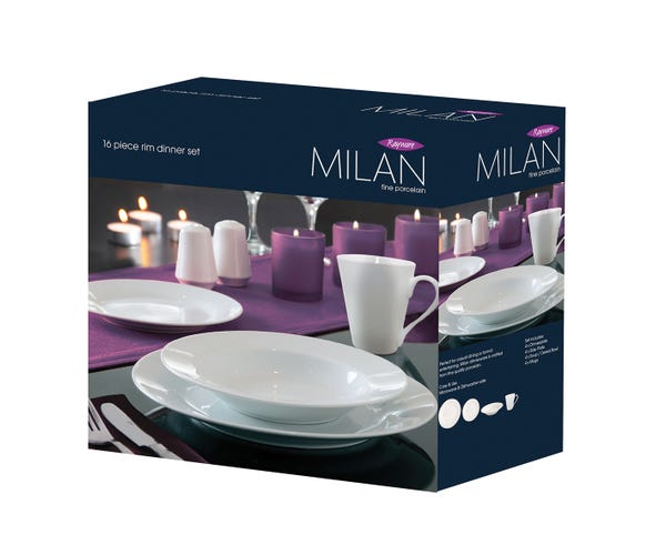 Price & Kensington Milan Rim 16 Pce Dinnerset - Gift Box