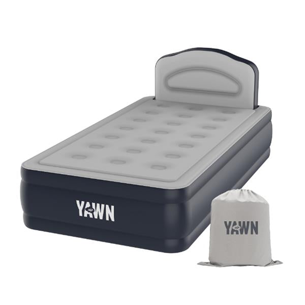 Yawn Single Self-Inflating Air Bed with Built-in Pump and Fitted Sheet, Portable Comfort by Keans Claremorris