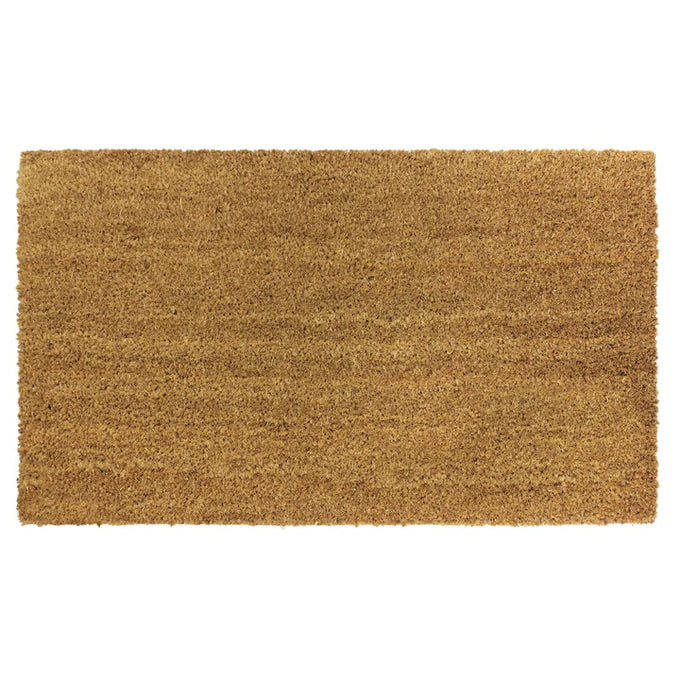 JVL Manor Plain Coir Mat 40x70cm, natural coir with rubber backing, durable, non-slip, biodegradable – Keans Claremorris