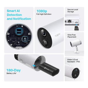 TP LINK Smart Wire-Free Security Camera System, 2-Camera System