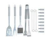 Viners Everyday 16 Piece BBQ Set with stainless steel tools, nylon bag/apron, rust-resistant, dishwasher safe - Keans