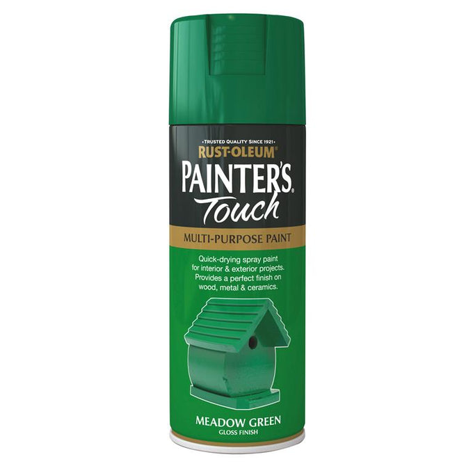 Painters Touch Meadow Green 400ml spray paint, fast-drying, durable finish, multi-purpose aerosol by Keans Claremorris.