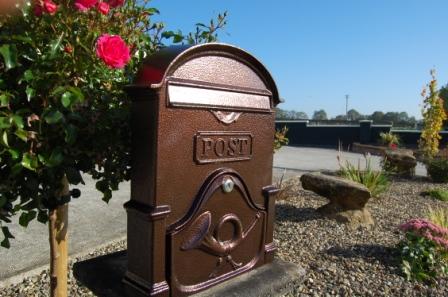 A4 Antique Bronze Brosna Cast Aluminium Post Box, lockable, wall-mount, handcrafted in Ireland – Keans Claremorris