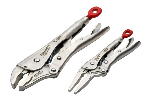 Milwaukee Locking Plier Twin Pack 10” & 6”, chrome plated, hardened jaws, torque lock system – Keans Claremorris